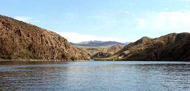 Lake Mead waters and surrounding canyon area